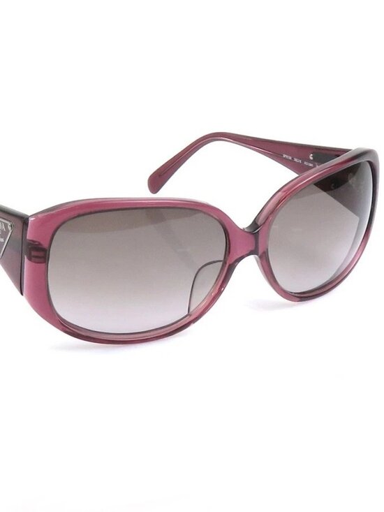 Auth PRADA Sunglasses Purple Plastic/Silvertone main image 10